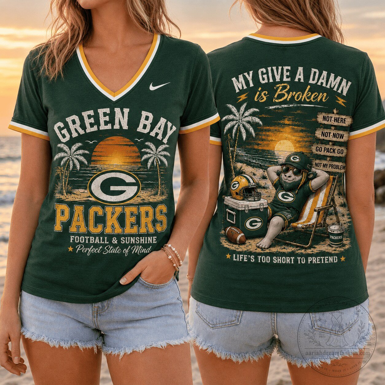 Green Bay Packers | Premium NFL My Give A Damn Is Broken 3D Shirt NY