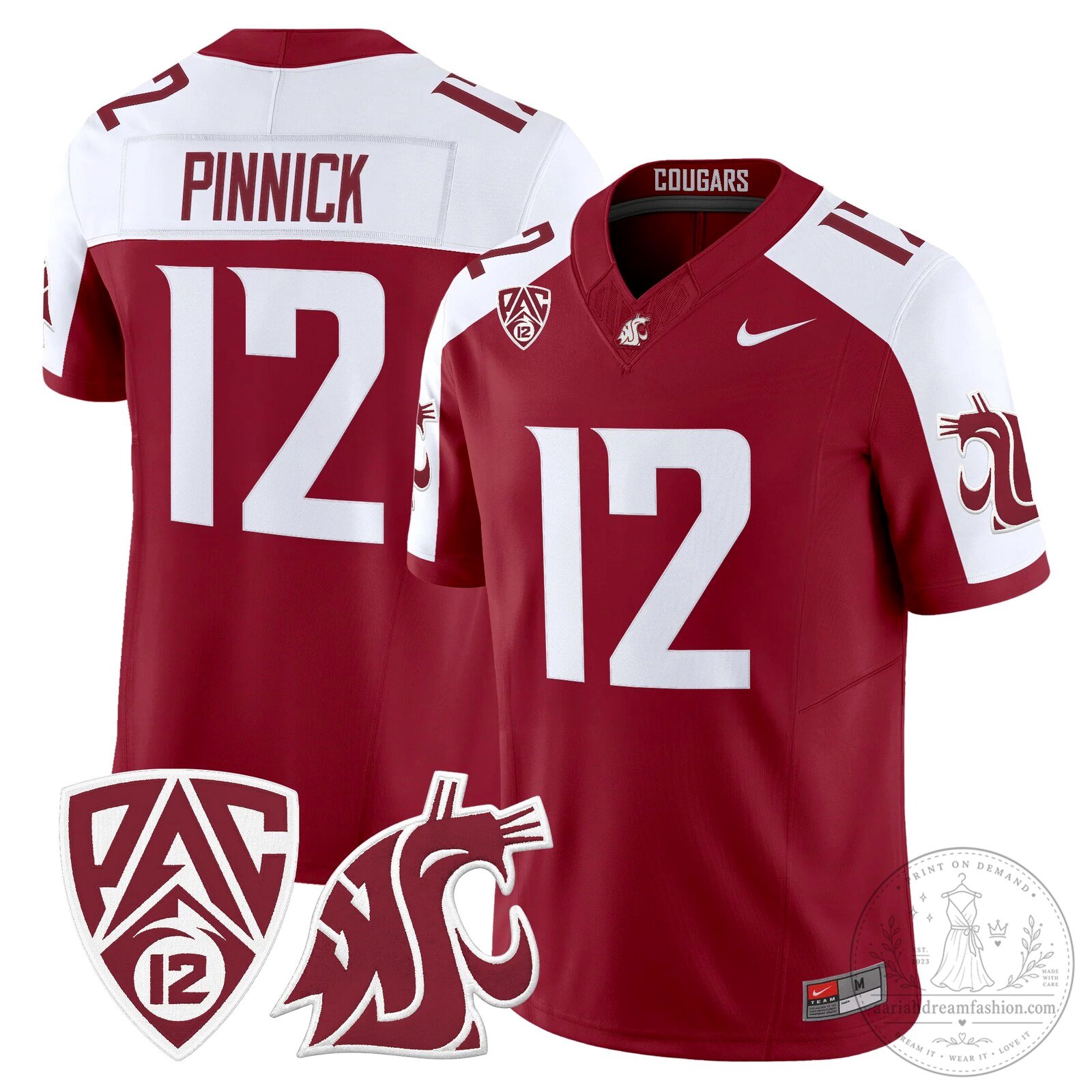 Washington State Cougars Football Team Pinnick Number 12 Vapor Limited Jersey 92 Washington State Cougars Football Team Pinnick Number 12 Vapor Limited Jersey