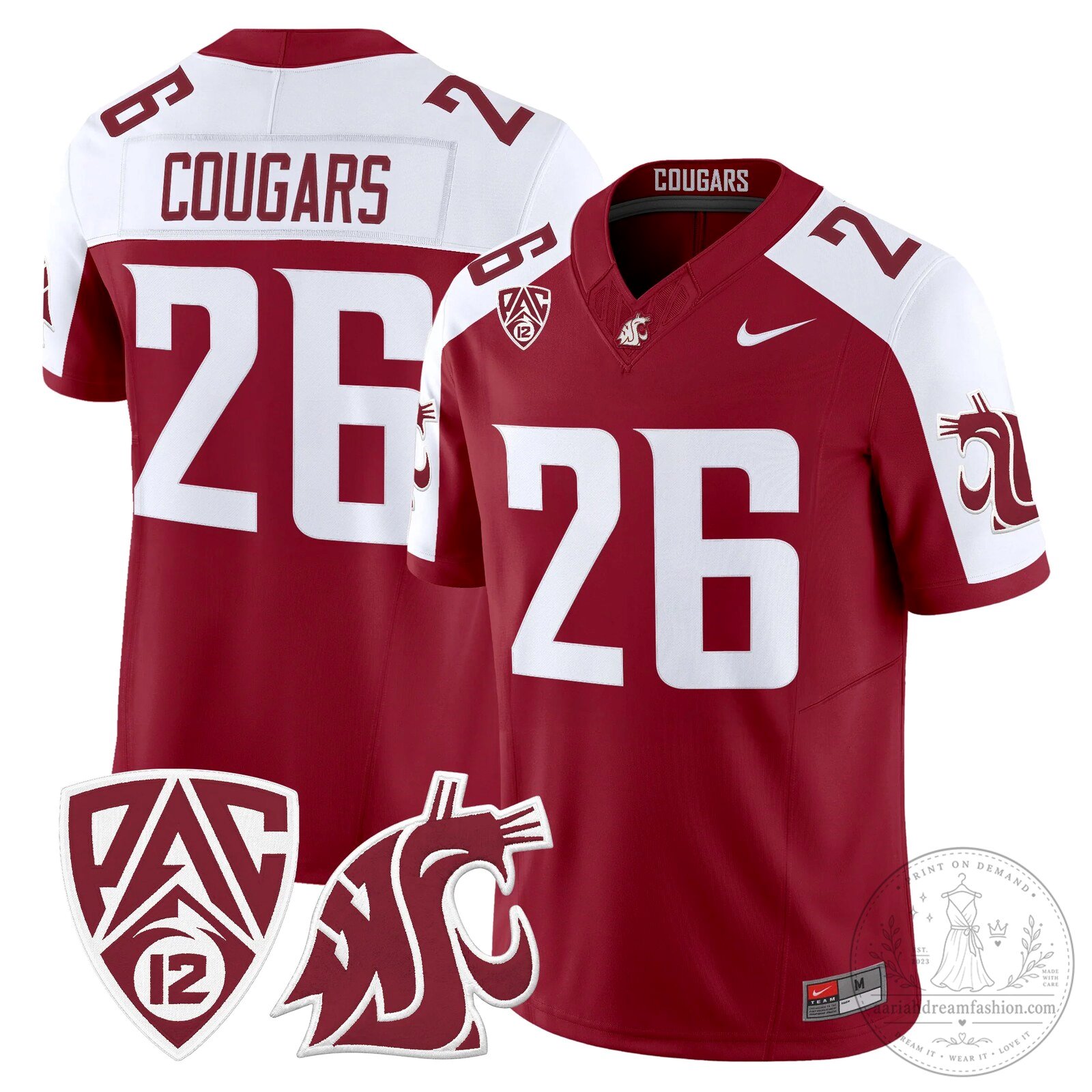 Washington State Cougars Football Team Pinnick Number 12 Vapor Limited Jersey 102 Washington State Cougars Football Team Pinnick Number 12 Vapor Limited Jersey