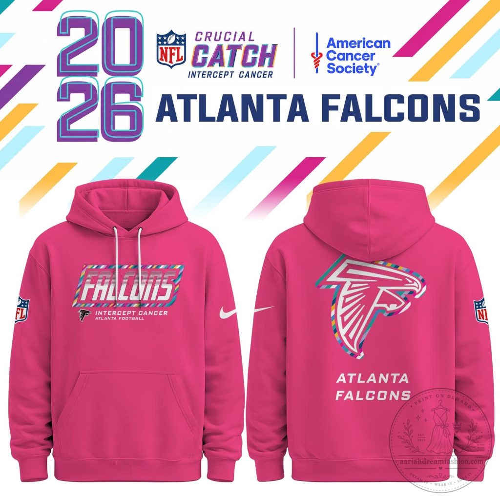 Atlanta Falcons Special Pink Crucial Catch 2026 Intercept Cancer Hoodie Atlanta Falcons Special Pink Crucial Catch 2026 Intercept Cancer Hoodie