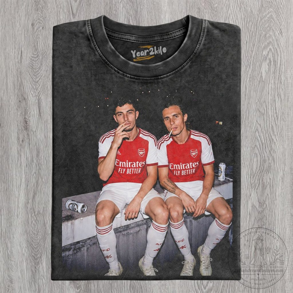 Kai Havertz and Riccardo Calafiori Arsenal Football Club Fan T-Shirt Kai Havertz and Riccardo Calafiori Arsenal Football Club Fan T-Shirt