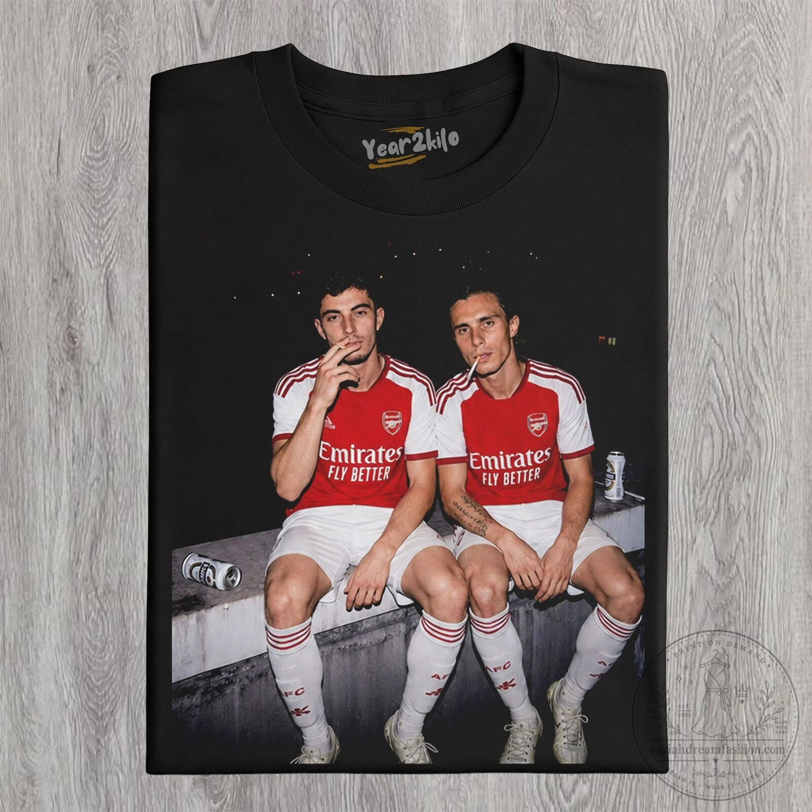 Kai Havertz and Riccardo Calafiori Arsenal Football Club Fan T-Shirt 14 Kai Havertz and Riccardo Calafiori Arsenal Football Club Fan T-Shirt