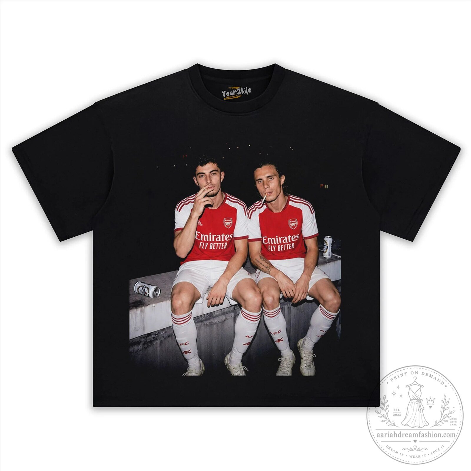 Kai Havertz and Riccardo Calafiori Arsenal Football Club Fan T-Shirt 15 Kai Havertz and Riccardo Calafiori Arsenal Football Club Fan T-Shirt