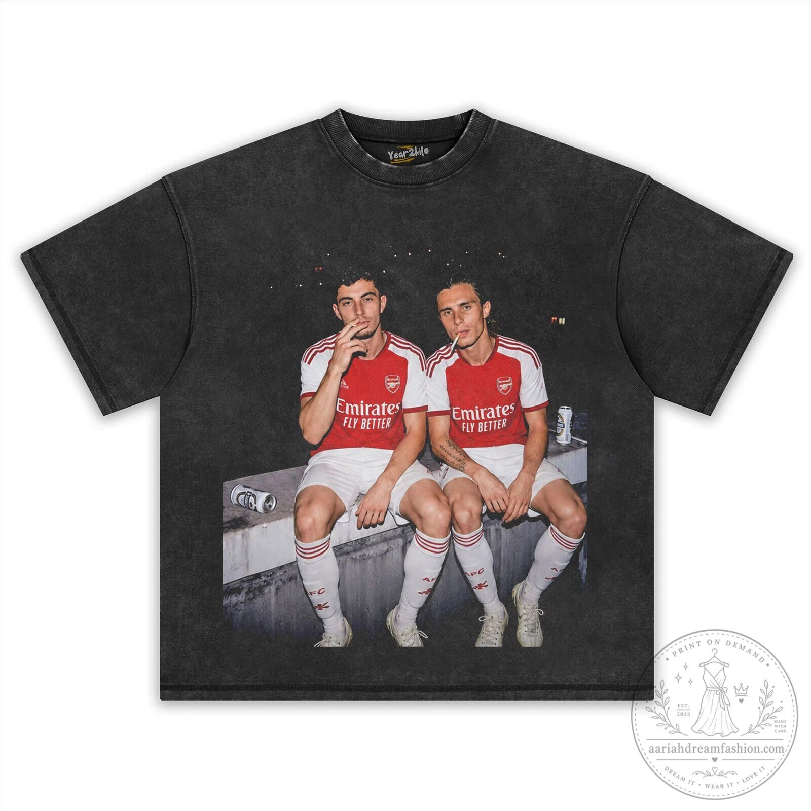 Kai Havertz and Riccardo Calafiori Arsenal Football Club Fan T-Shirt 16 Kai Havertz and Riccardo Calafiori Arsenal Football Club Fan T-Shirt