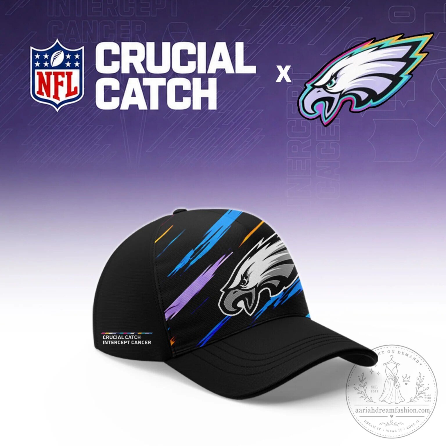 Crucial Catch Football Hoodie for Intercepting Cancer by Philadelphia Eagles 9 Crucial Catch Football Hoodie for Intercepting Cancer by Philadelphia Eagles