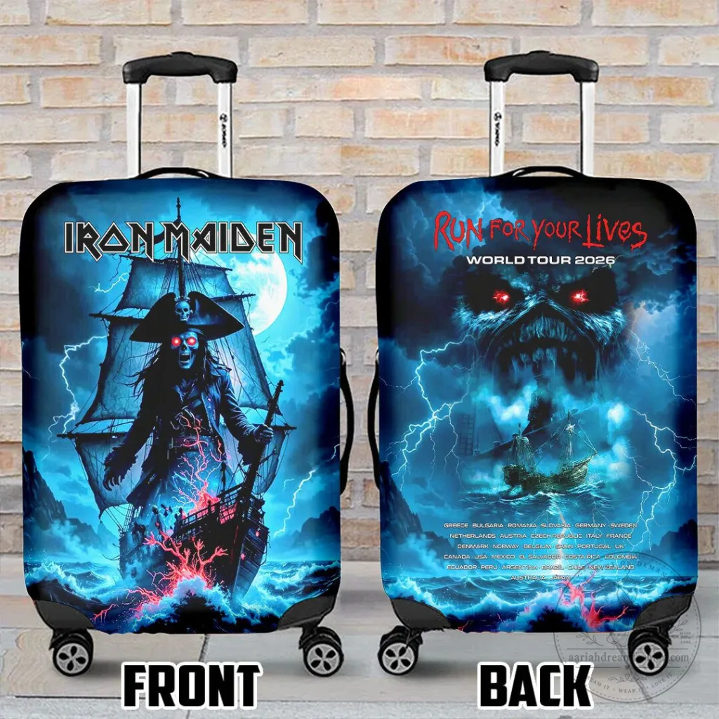 Luggage Cover for the 2026 Iron Maiden Run For Your Lives World Tour