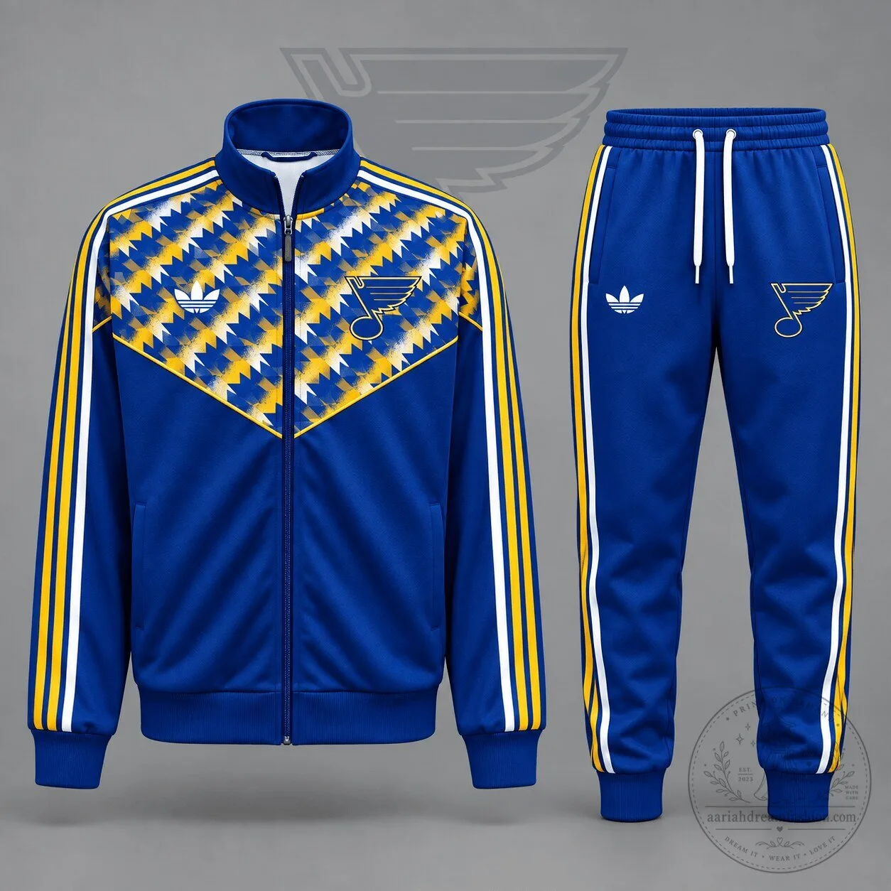 St. Louis Blues National Hockey League Heritage Chevron Tracksuit Set