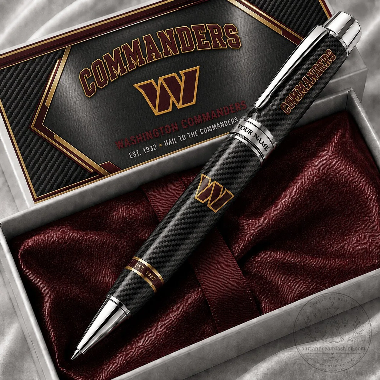 Washington Commanders Football Team Personalized Collectible Ballpoint Pen