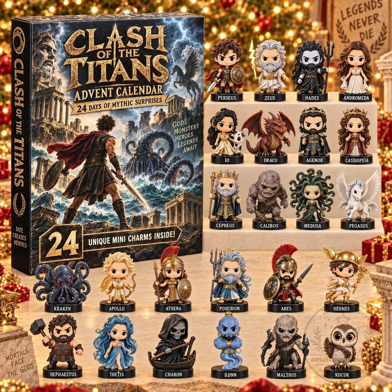 Clash of the Titans 24 Day Mythic Surprise Advent Calendar with Mini Charms