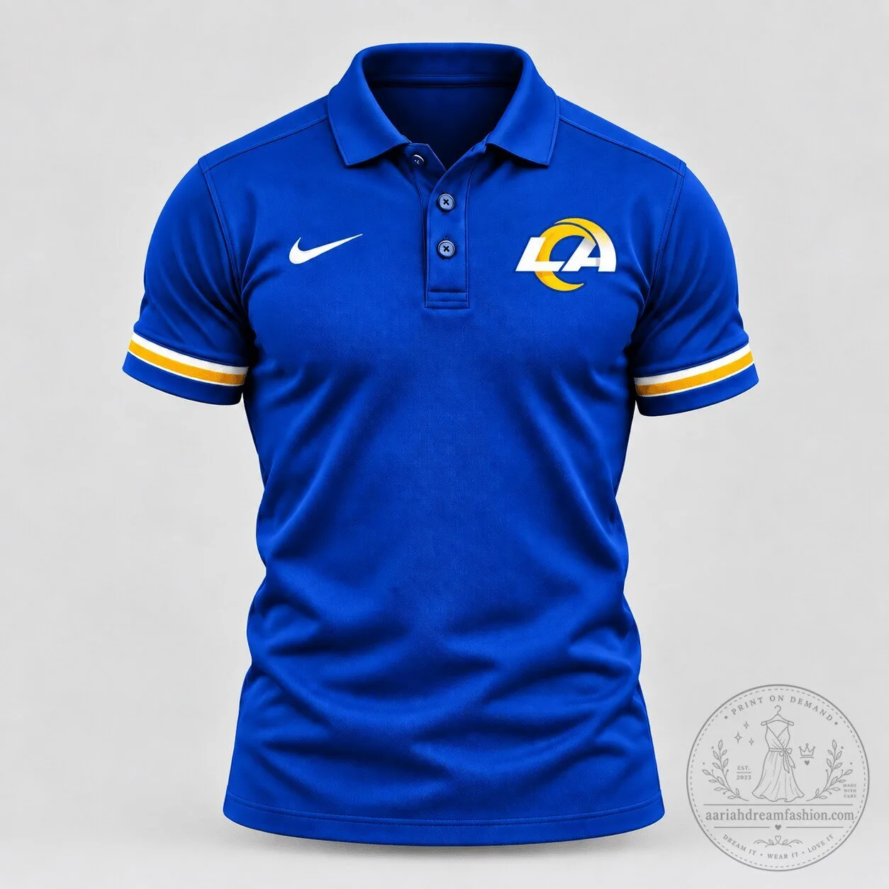 Los Angeles Rams Nike Logo Royal Blue Performance Polo Shirt for Men