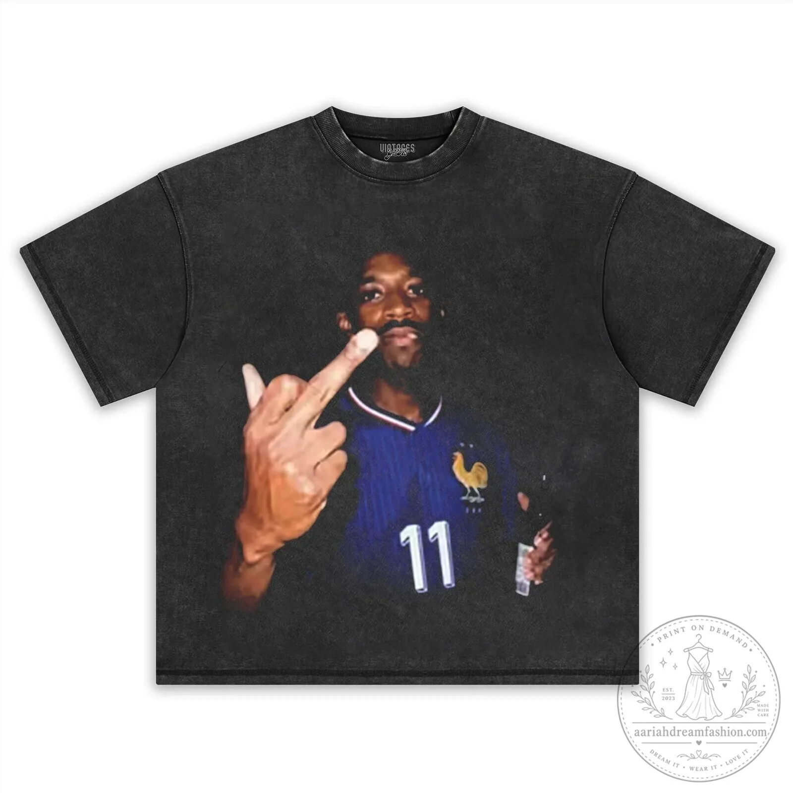 Ousmane Dembele France Football Team Player Black Graphic T-Shirt 12 Ousmane Dembele France Football Team Player Black Graphic T-Shirt