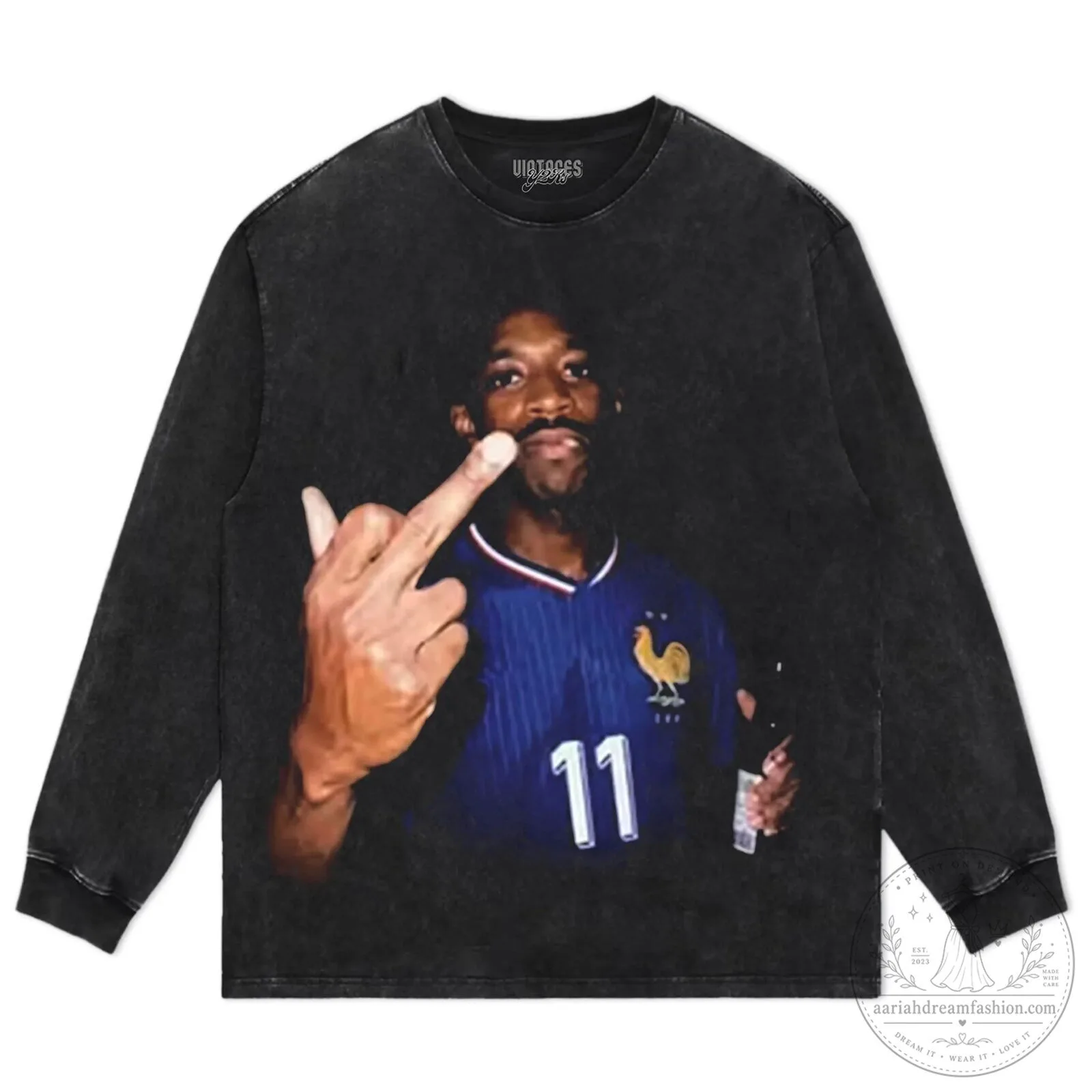Ousmane Dembele France Football Team Player Black Graphic T-Shirt 16 Ousmane Dembele France Football Team Player Black Graphic T-Shirt