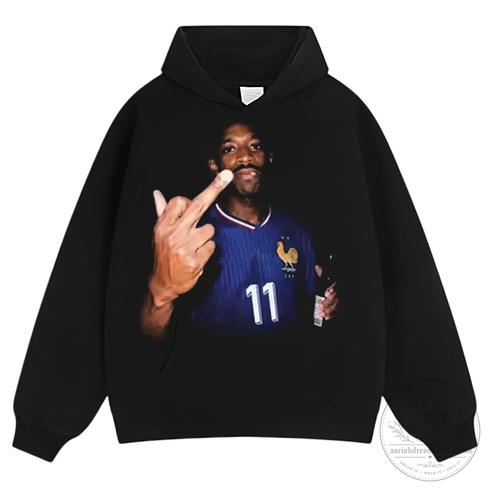 Ousmane Dembele France Football Team Player Black Graphic T-Shirt 17 Ousmane Dembele France Football Team Player Black Graphic T-Shirt