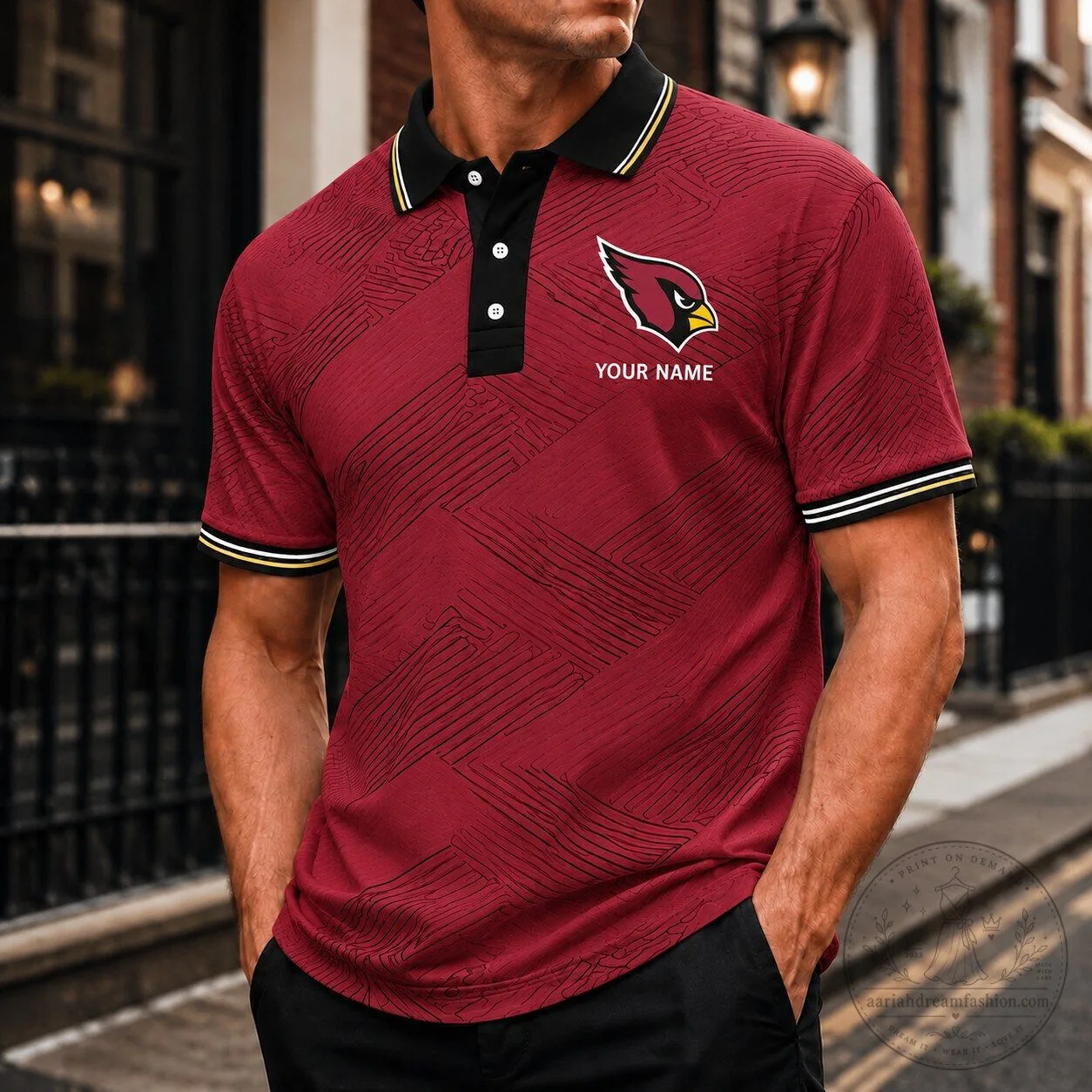 Arizona Cardinals Fan Polo Shirt Custom Name National Football League Apparel