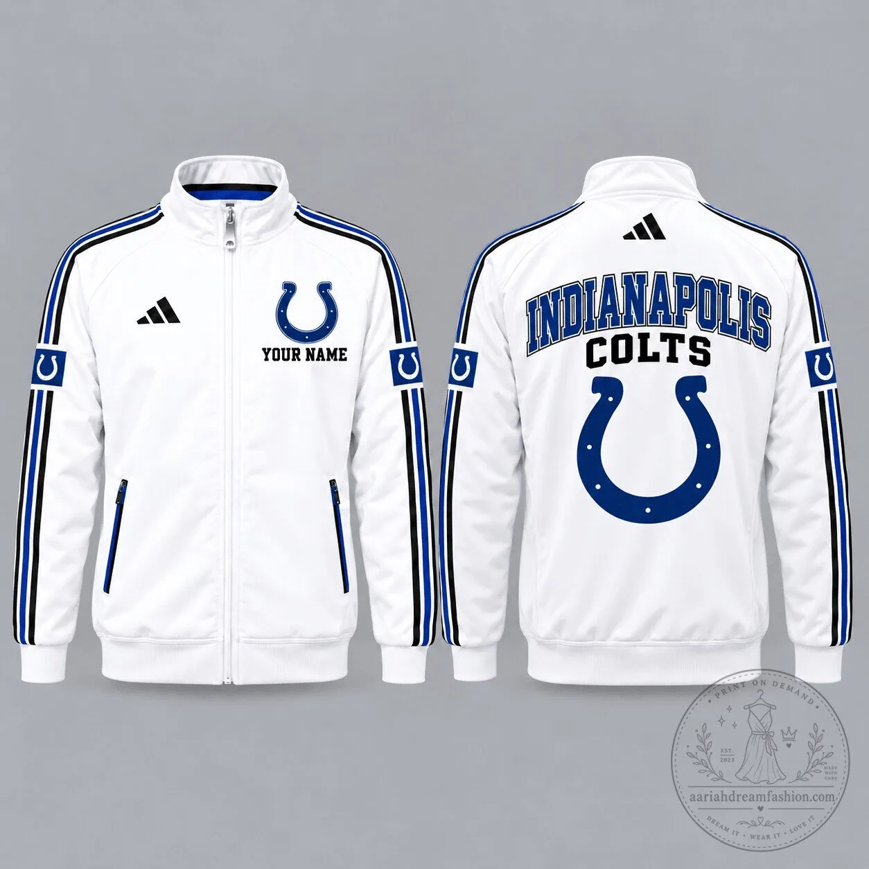 Indianapolis Colts Personalized Full-Zip Track Jacket