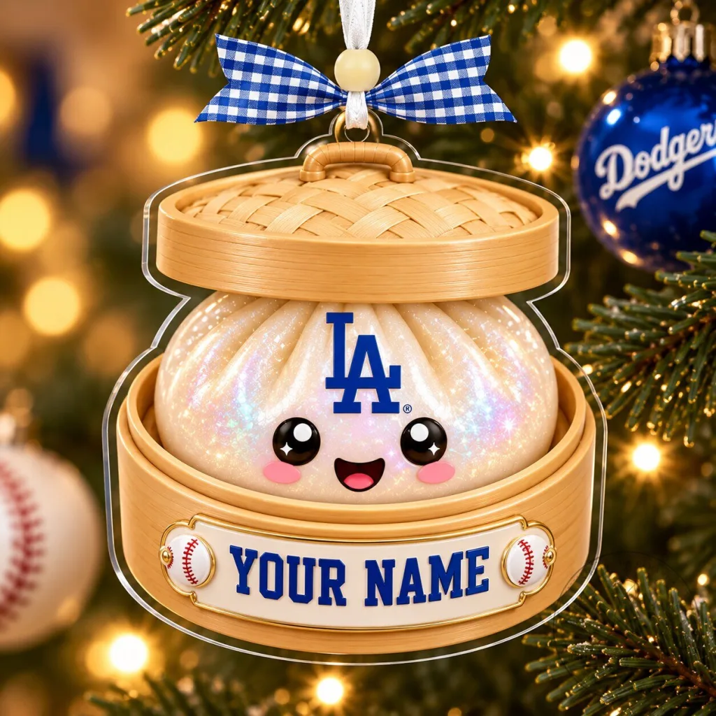 Los Angeles Dodgers Personalized Cute Dumpling Christmas Tree Ornament Los Angeles Dodgers Personalized Cute Dumpling Christmas Tree Ornament