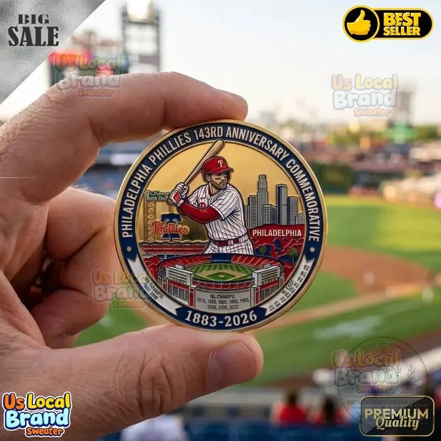 Philadelphia Phillies 143rd Anniversary Commemorative Baseball Coin