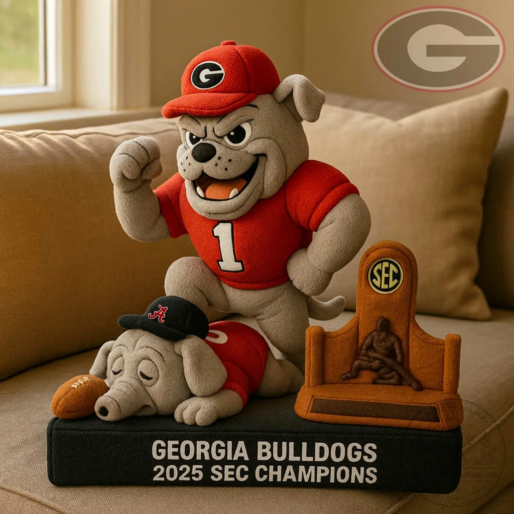 Plush Pillow of 2025 SEC Champions, Georgia Bulldogs Plush Pillow of 2025 SEC Champions, Georgia Bulldogs