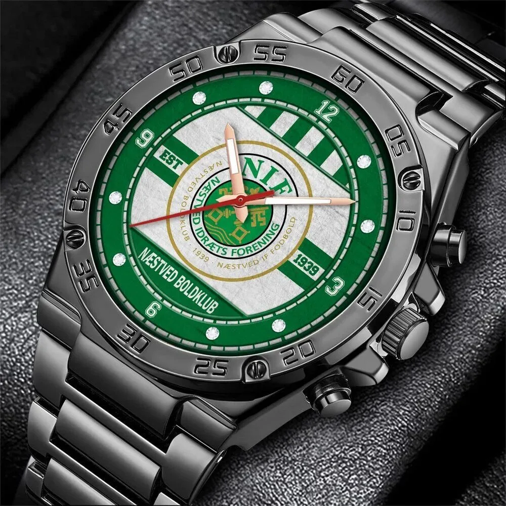 Naestved Boldklub Football Club Sports Team Logo Wristwatch