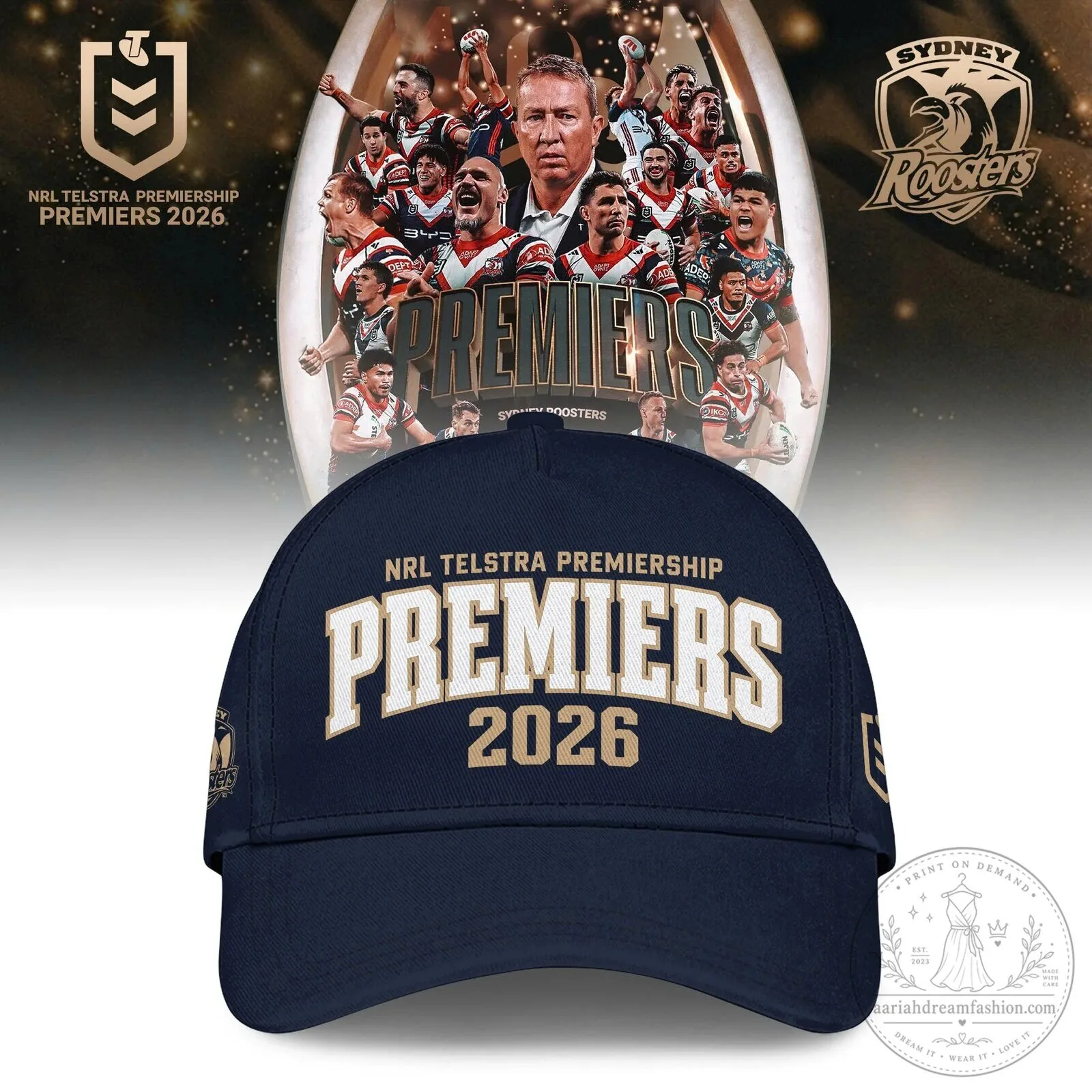 2026 Polo Shirt for Sydney Roosters NRL Champions 7 2026 Polo Shirt for Sydney Roosters NRL Champions