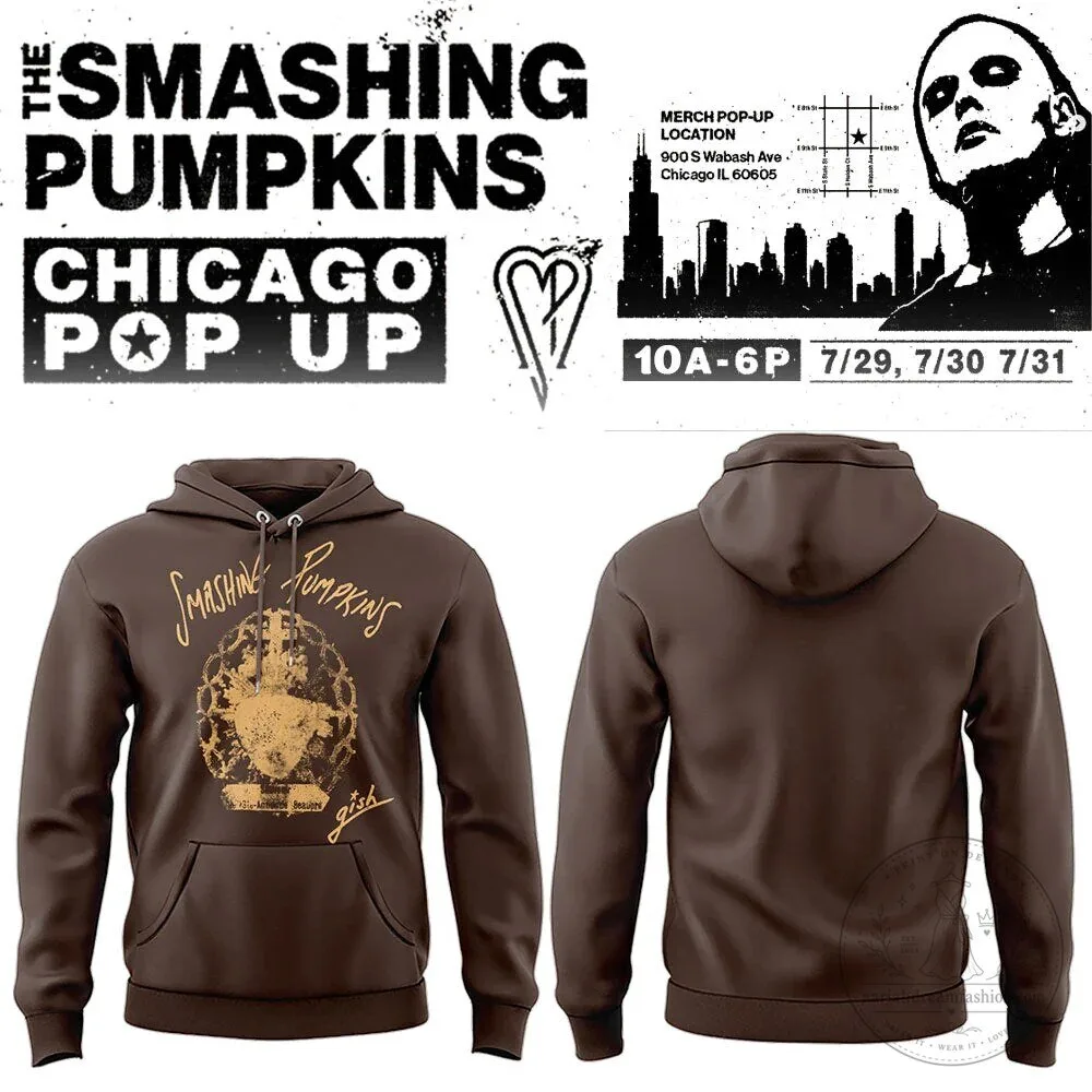 The Smashing Pumpkins Gish Album Art Brown Pullover Hoodie