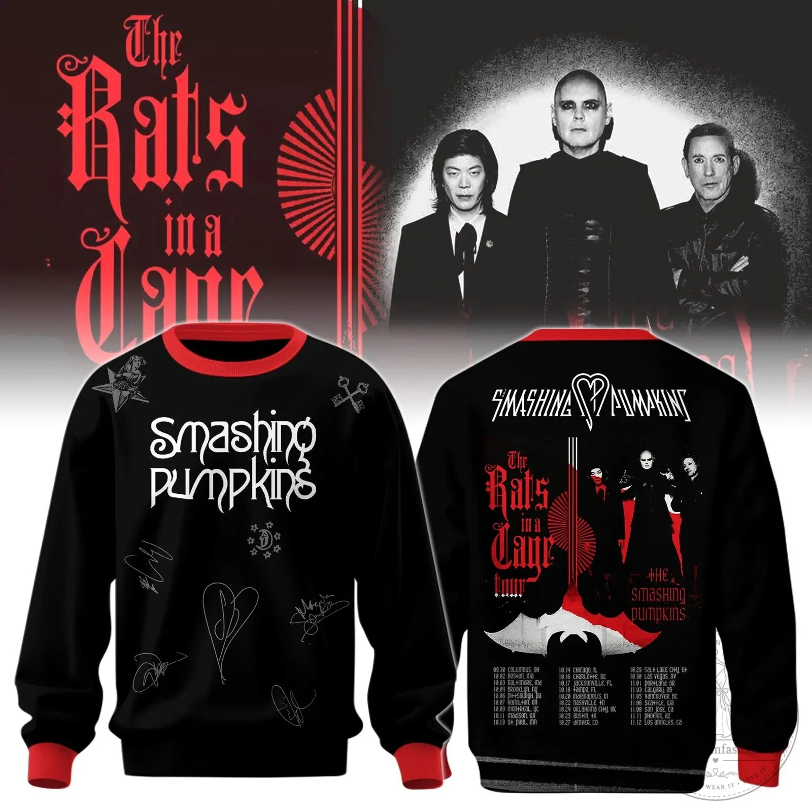 The Smashing Pumpkins The Rats In A Cage Tour 2026 Concert Dates Sweatshirt