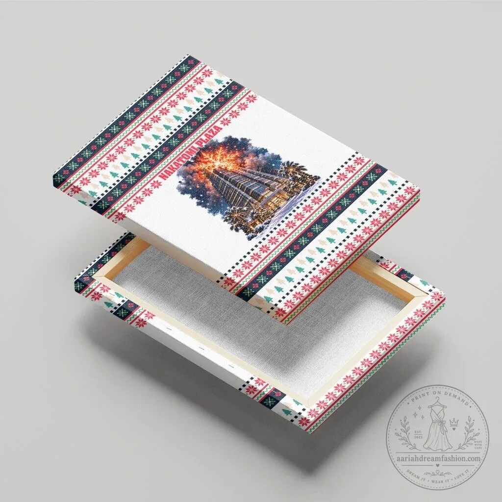 Christmas Nakatomi Plaza Explosion Ugly Sweater Pattern Canvas Wall Art 12 Christmas Nakatomi Plaza Explosion Ugly Sweater Pattern Canvas Wall Art
