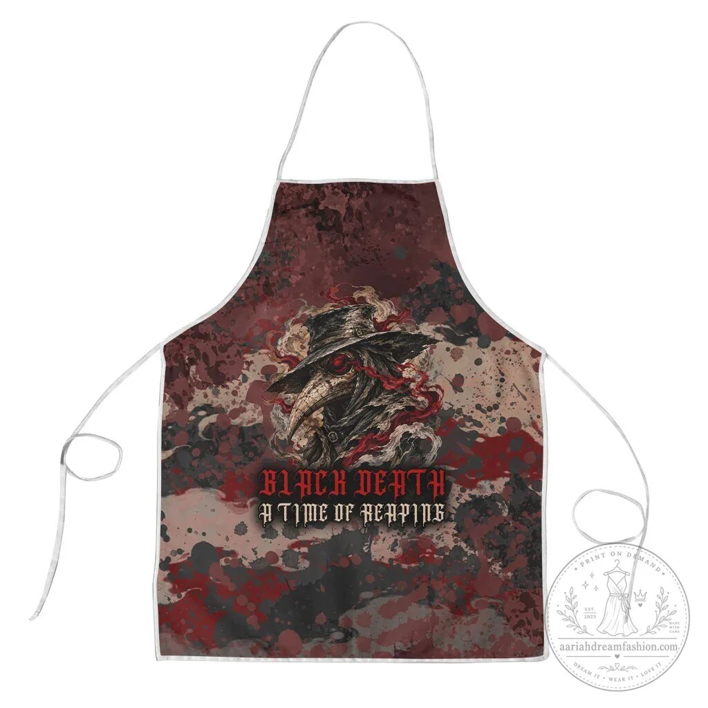 Black Death A Time Of Reaping Grim Reaper Plague Doctor Gothic Horror Apron