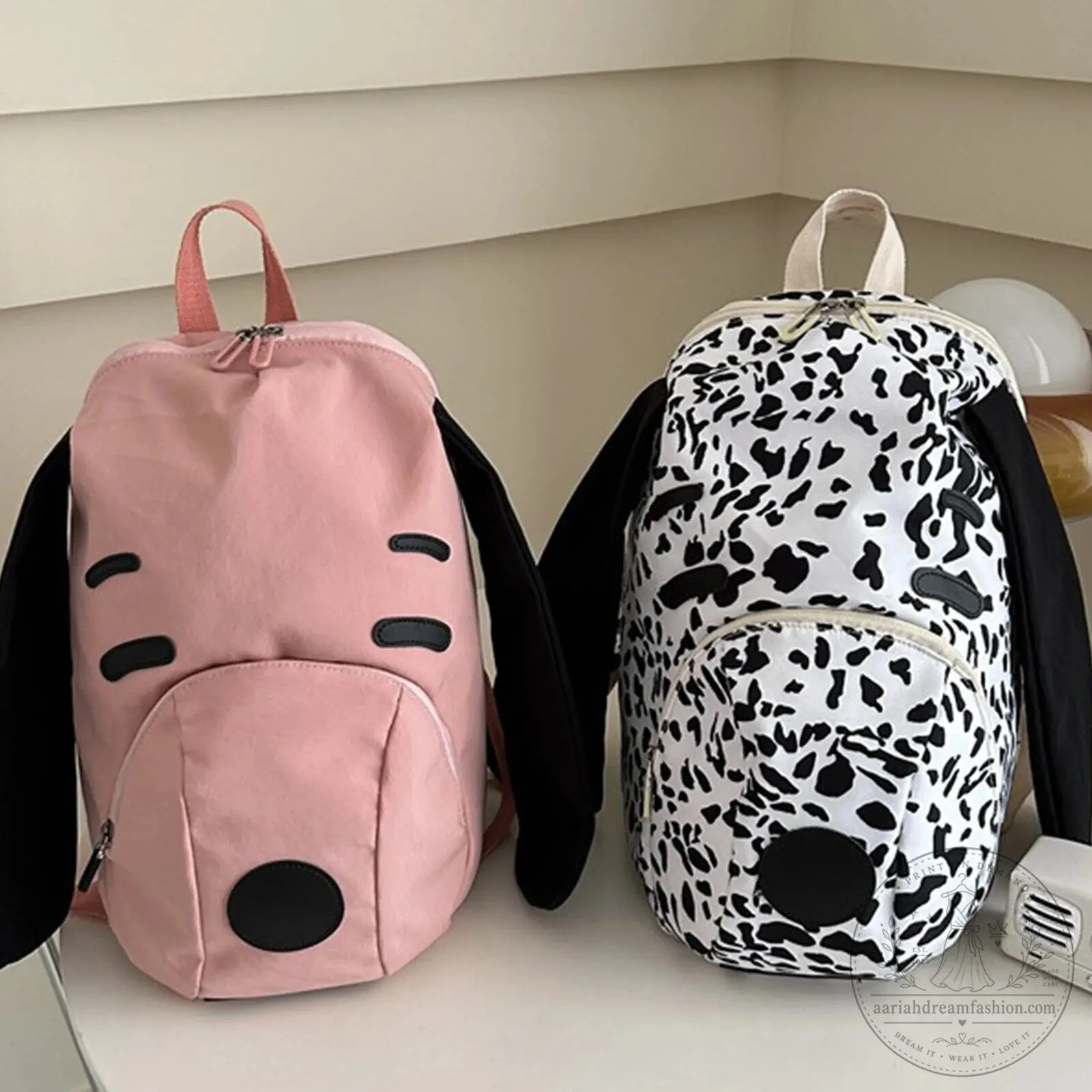 Snoopy Dog Face Cream Canvas Backpack with Floppy Ears for Peanuts Fans 8 Snoopy Dog Face Cream Canvas Backpack with Floppy Ears for Peanuts Fans
