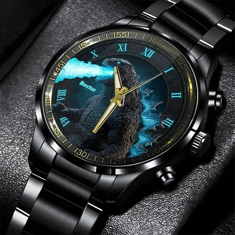 Godzilla Atomic Breath Black Stainless Steel Men's Watch
