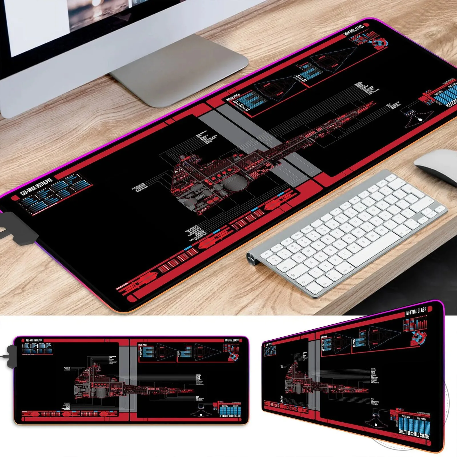 Star Wars Imperial Star Destroyer LED Gaming Mouse Pad Desk Mat 6 Star Wars Imperial Star Destroyer LED Gaming Mouse Pad Desk Mat