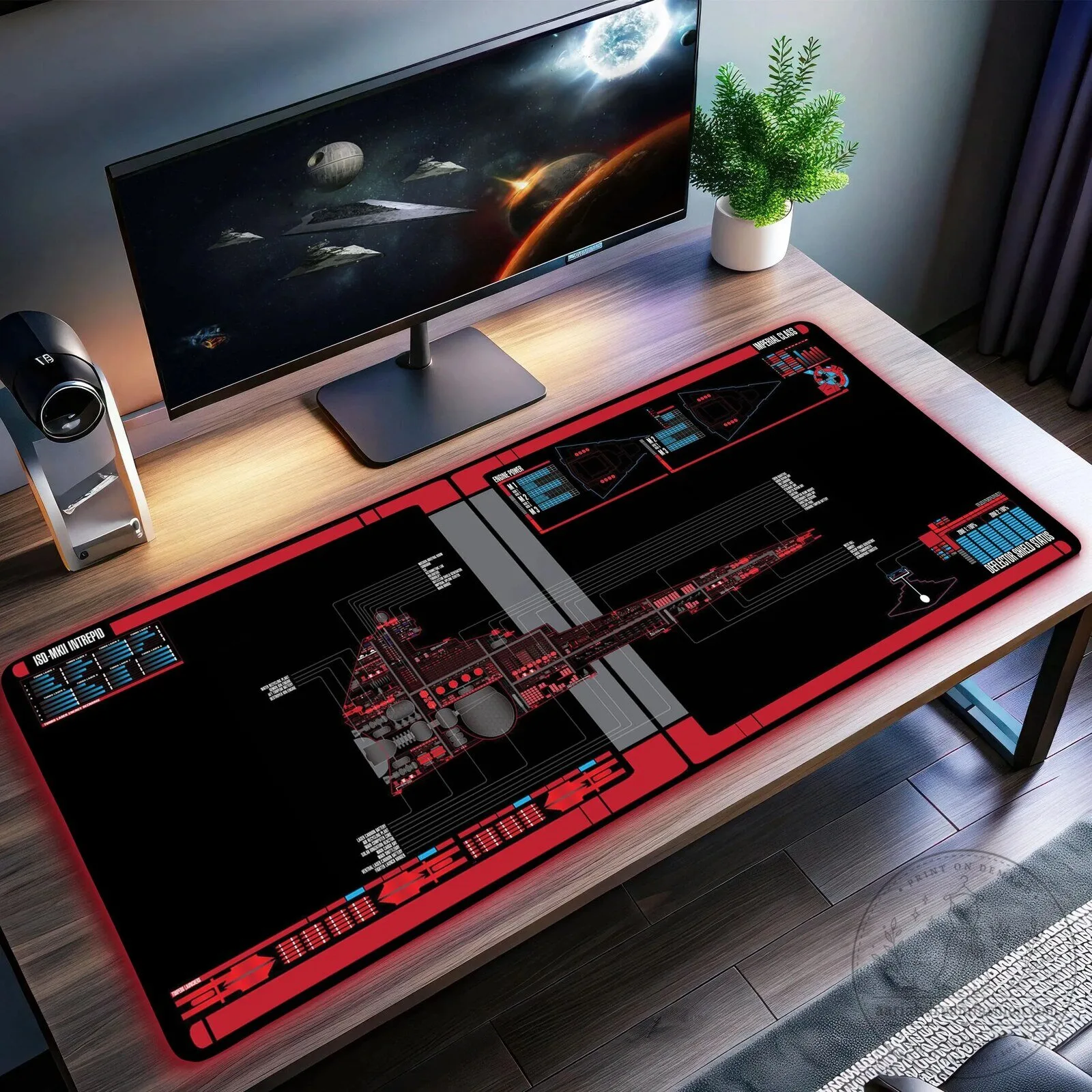 Star Wars Imperial Star Destroyer LED Gaming Mouse Pad Desk Mat 7 Star Wars Imperial Star Destroyer LED Gaming Mouse Pad Desk Mat