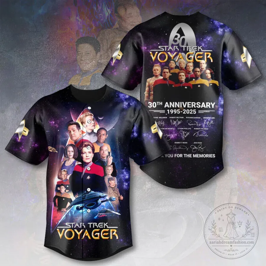 Star Trek Voyager 30th Anniversary 1995-2025 Baseball Jersey