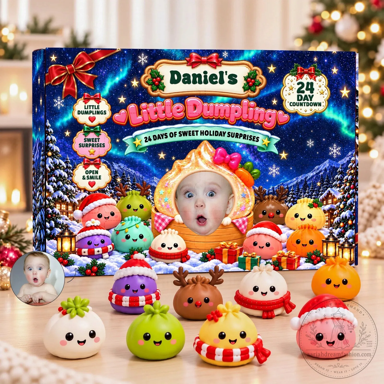 Personalized Little Dumpling 24 Days of Sweet Holiday Surprises Advent Calendar 2D 11 Personalized Little Dumpling 24 Days of Sweet Holiday Surprises Advent Calendar
