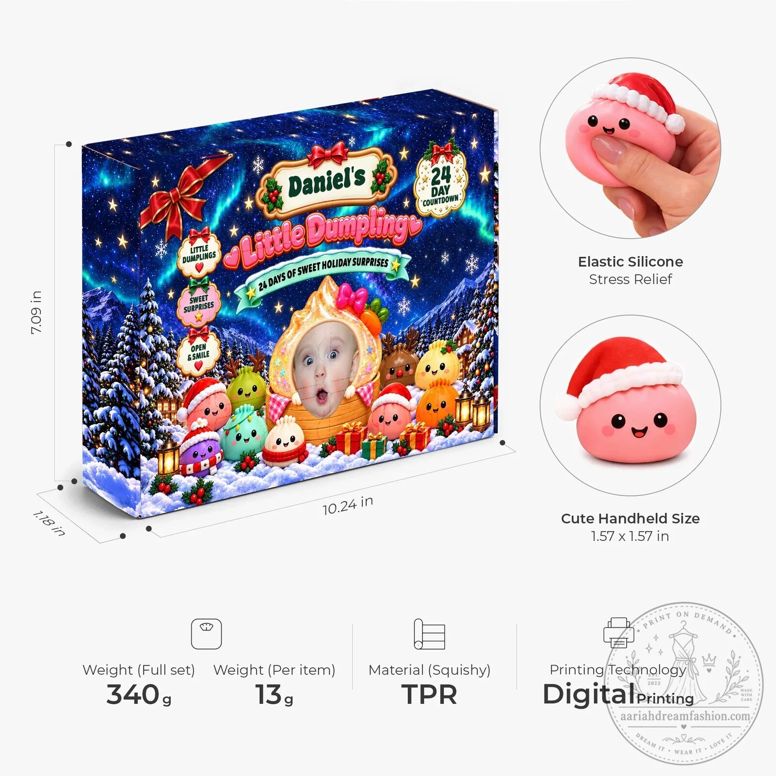 Personalized Little Dumpling 24 Days of Sweet Holiday Surprises Advent Calendar 2D 14 Personalized Little Dumpling 24 Days of Sweet Holiday Surprises Advent Calendar