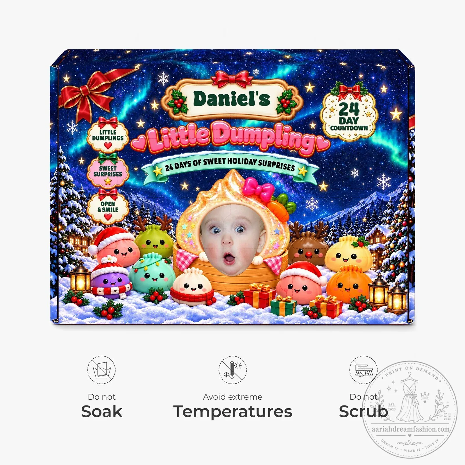 Personalized Little Dumpling 24 Days of Sweet Holiday Surprises Advent Calendar 2D 16 Personalized Little Dumpling 24 Days of Sweet Holiday Surprises Advent Calendar