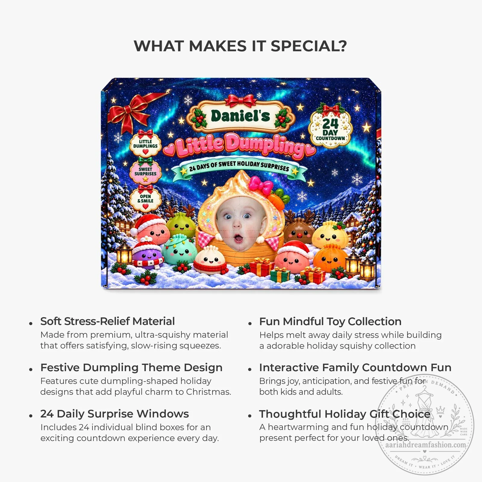 Personalized Little Dumpling 24 Days of Sweet Holiday Surprises Advent Calendar 2D 17 Personalized Little Dumpling 24 Days of Sweet Holiday Surprises Advent Calendar