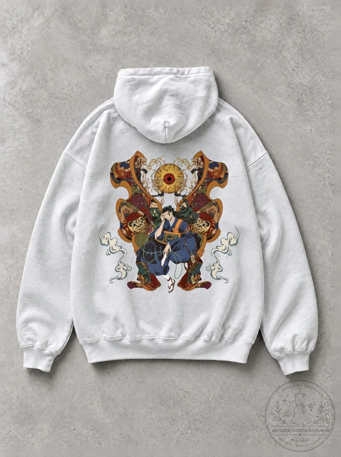Jujutsu Kaisen Cursed Mastery Vintage Anime Graphic Hoodie