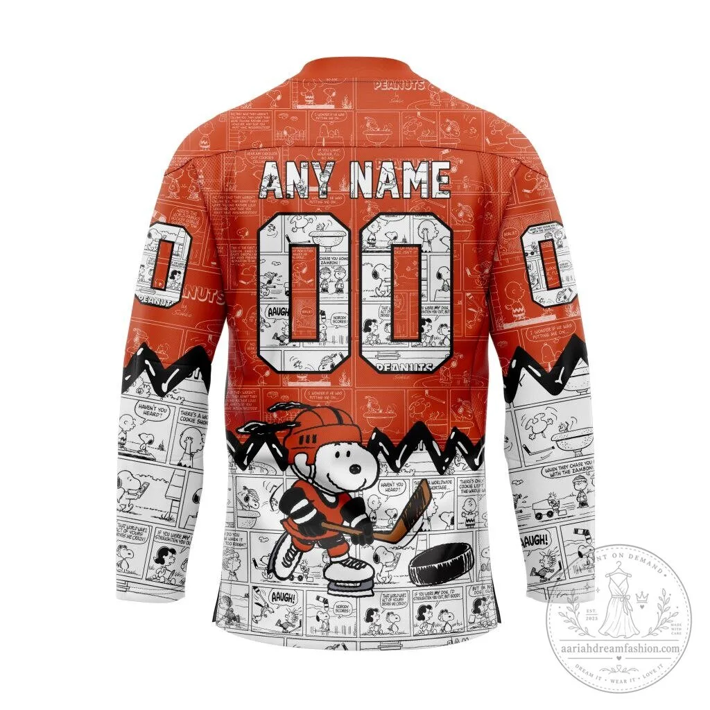 Anaheim Ducks Snoopy Peanuts Lace Hockey Jersey 7 Anaheim Ducks Snoopy Peanuts Lace Hockey Jersey