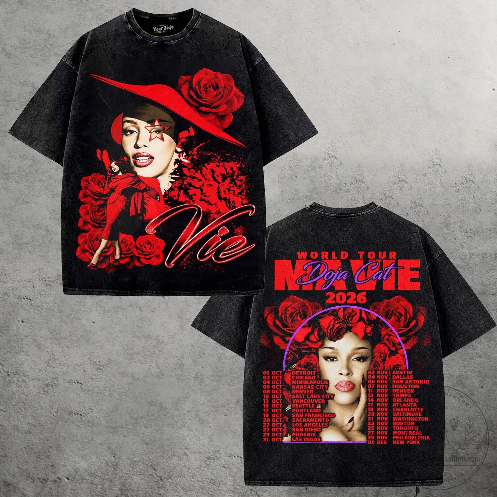 Doja Cat World Tour 2026 Concert Music Festival T-Shirt 2 Doja Cat World Tour 2026 Concert Music Festival T-Shirt