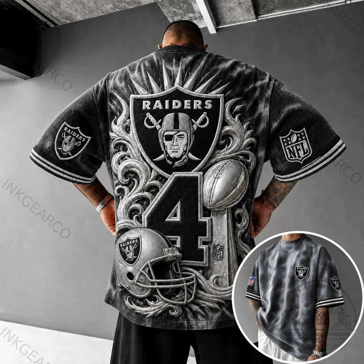 Las Vegas Raiders Super Bowl Champions Football Graphic T-Shirt