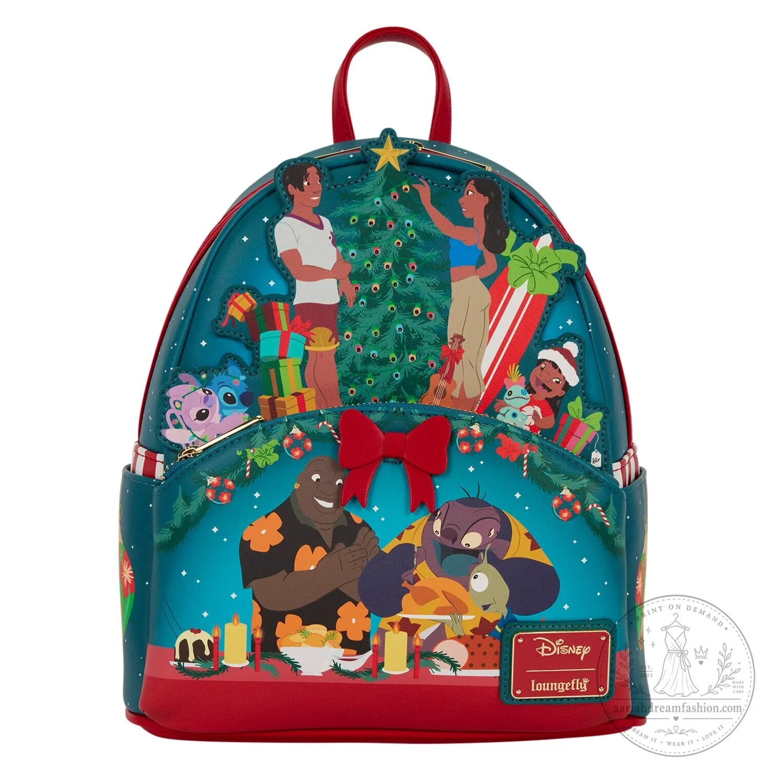 Disney Lilo & Stitch Holiday Celebration Christmas Mini Backpack