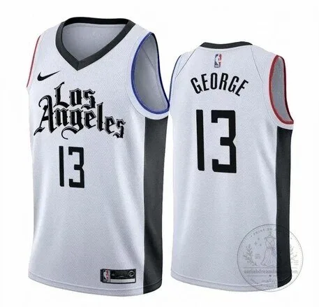 Los Angeles Clippers Paul George Number 13 City Edition Basketball Jersey