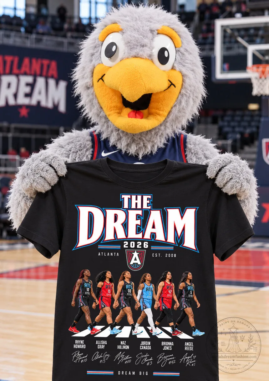 Black Graphic Tee Featuring Atlanta Dream WNBA Team Roster