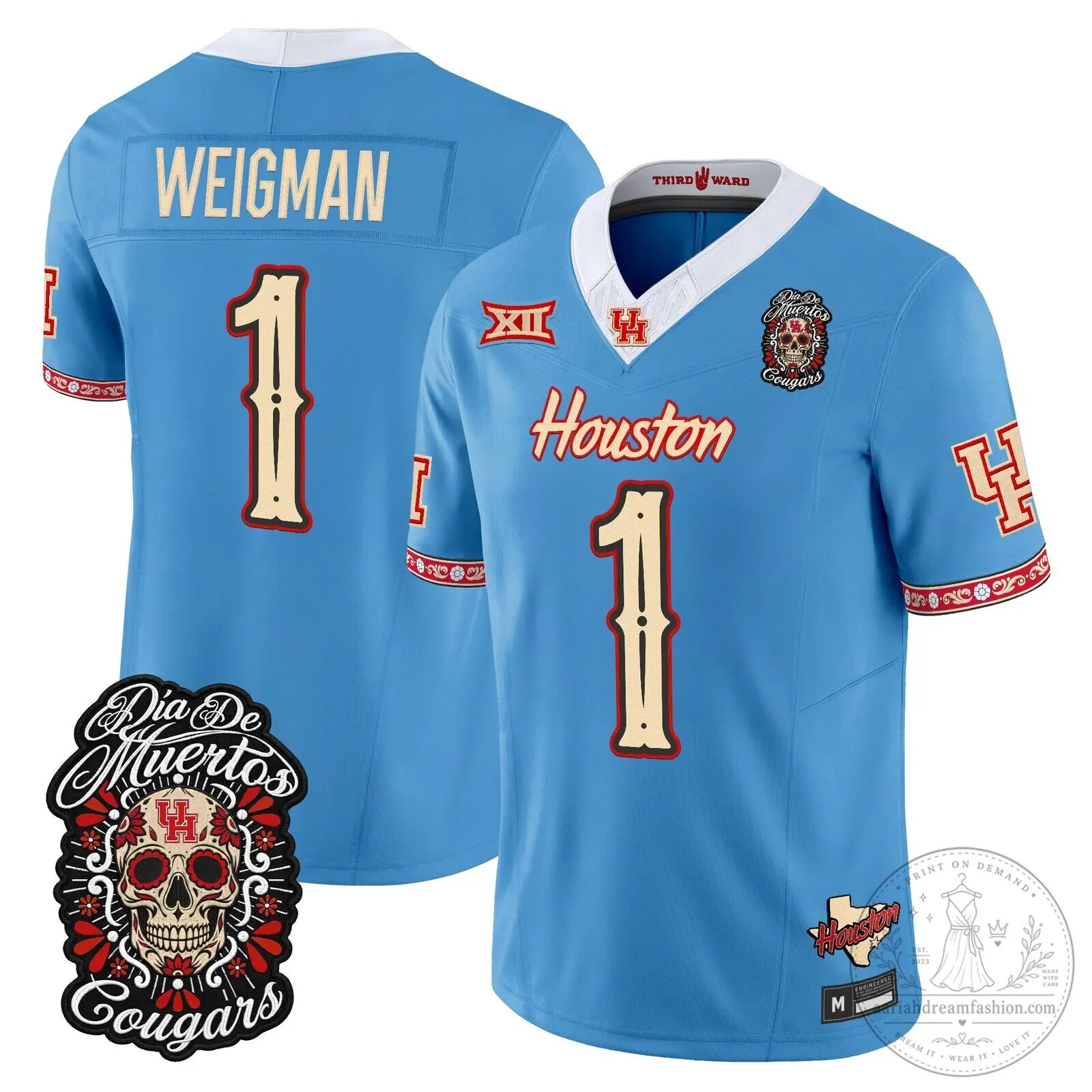 Dia de los Muertos Jersey for Houston Cougars Football Fans