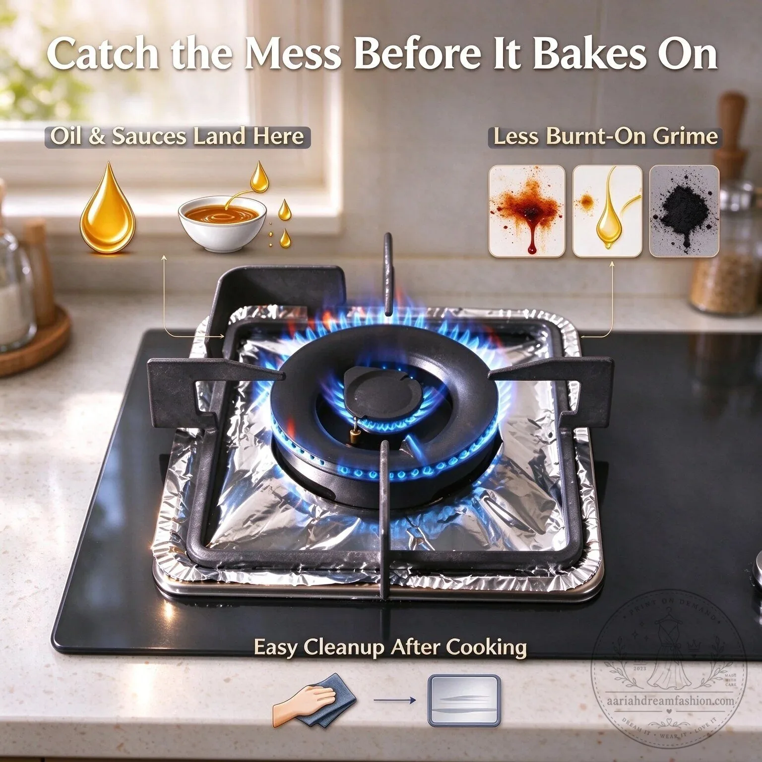 Disposable Aluminum Foil Stove Burner Covers for Gas Ranges, Easy Cleanup 13 Disposable Aluminum Foil Stove Burner Covers for Gas Ranges, Easy Cleanup