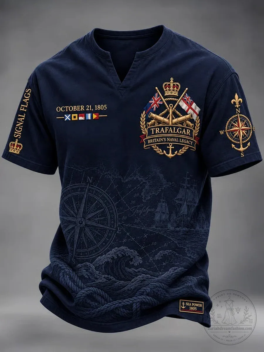 Trafalgar Day Britain's Naval Legacy October 21 1805 Short Sleeve T-Shirt