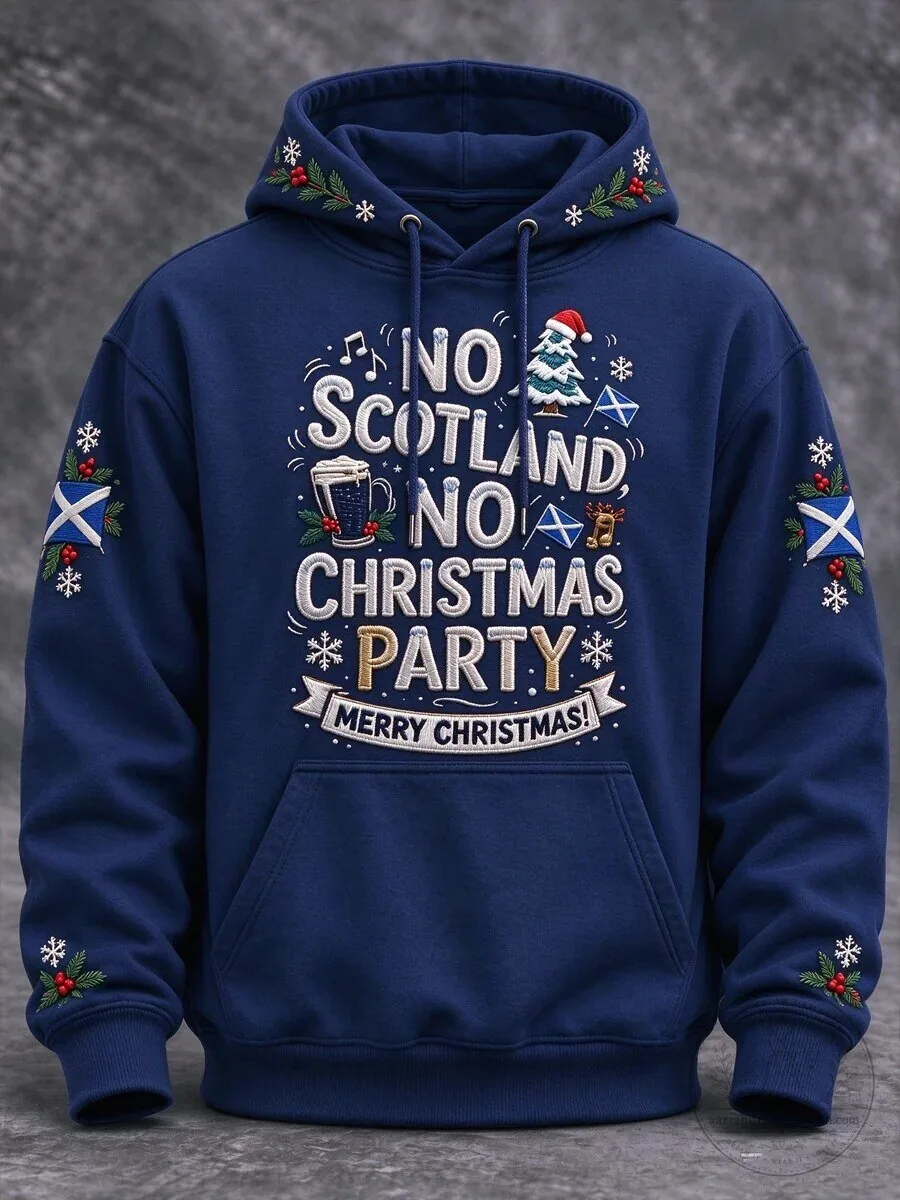 No Scotland No Christmas Party Merry Christmas Festive Hoodie