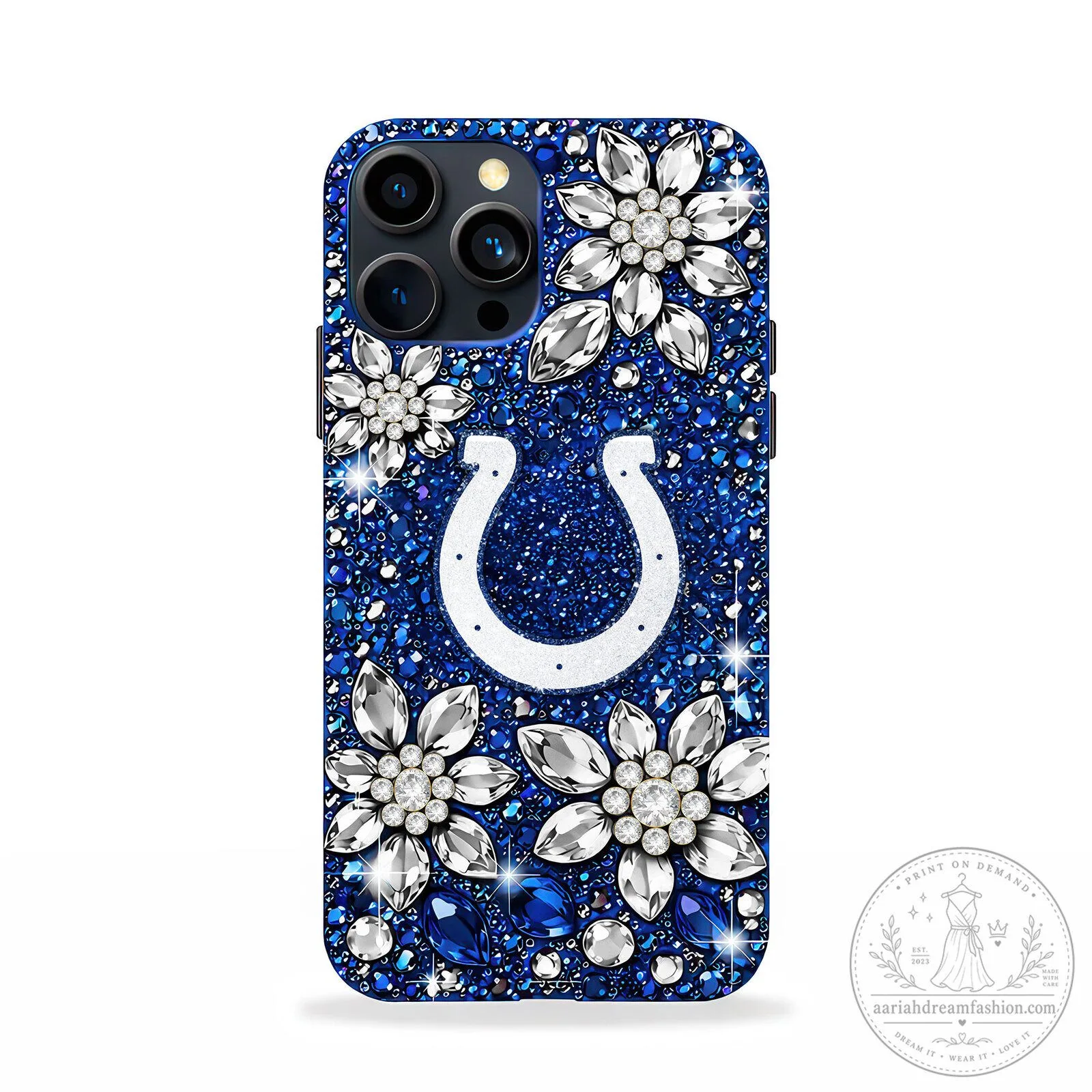 Indianapolis Colts Football Team Rhinestone Bling Crystal Phone Case