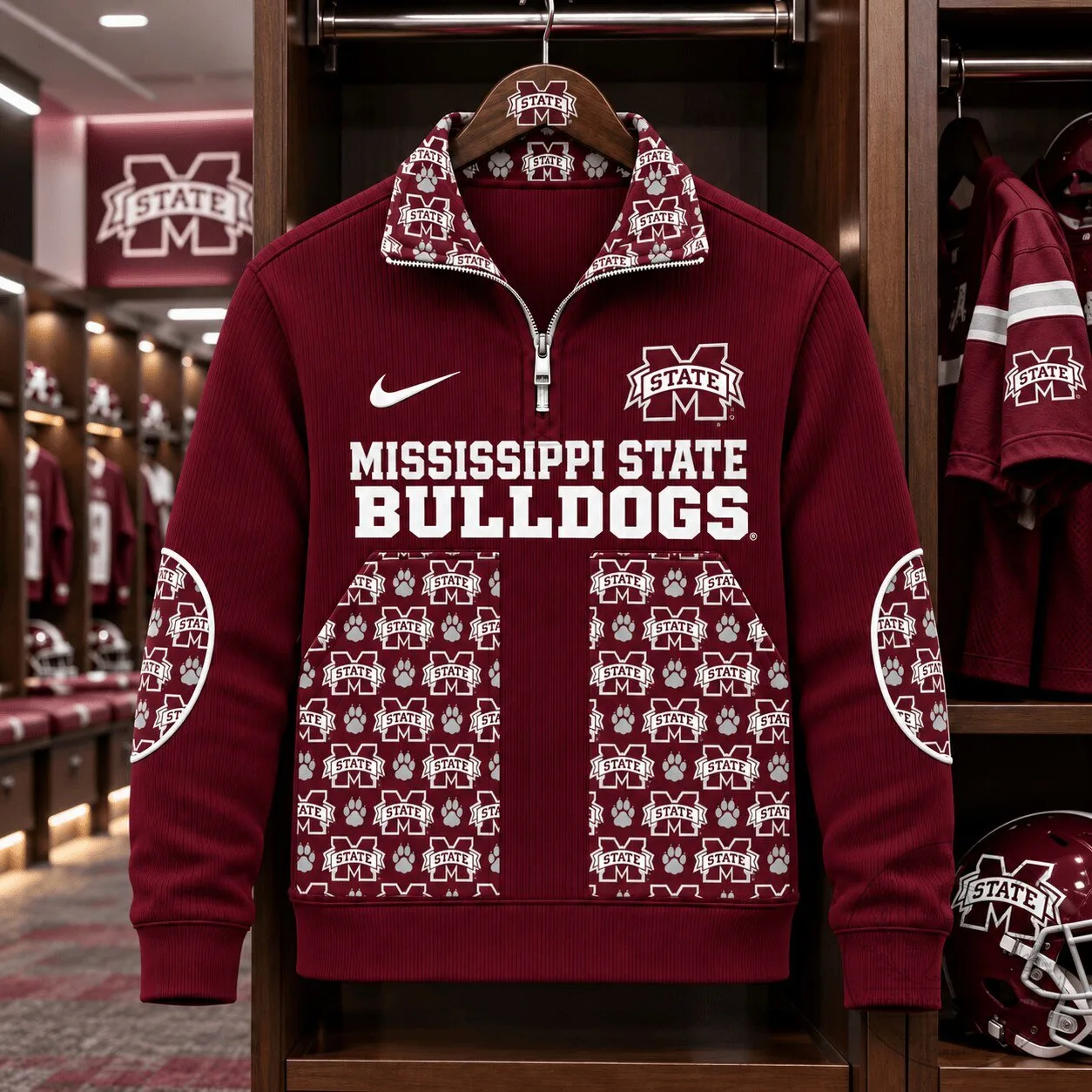 Mississippi State Bulldogs Quarter-Zip Pullover Sweatshirt
